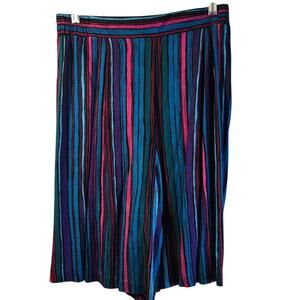 Koret Multicolor Striped Culottes, Size XL – Vibrant Wide-Leg Comfort [0122]